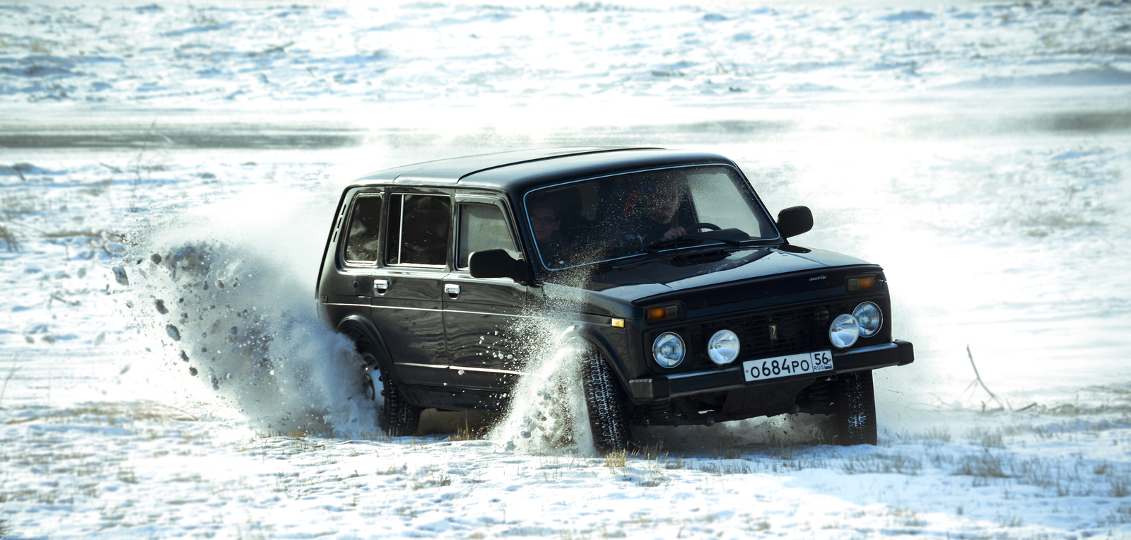 Ural drift - My, Car, Drift, Snow, Skid, The photo