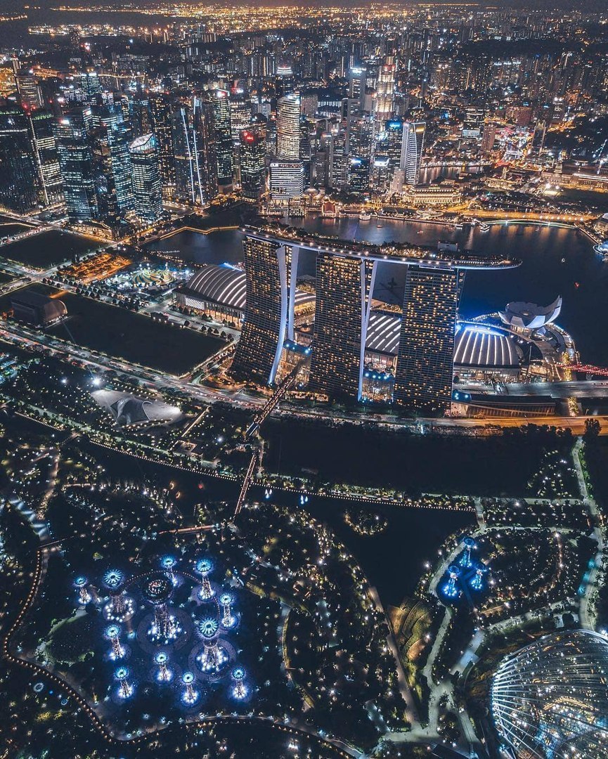 Singapore - Singapore, The photo, Town, Asia, Night