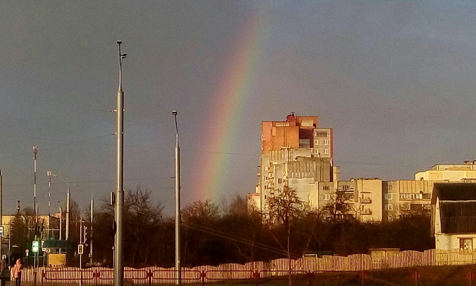 A rare natural phenomenon. - My, Photo on sneaker, Rainbow, Nature