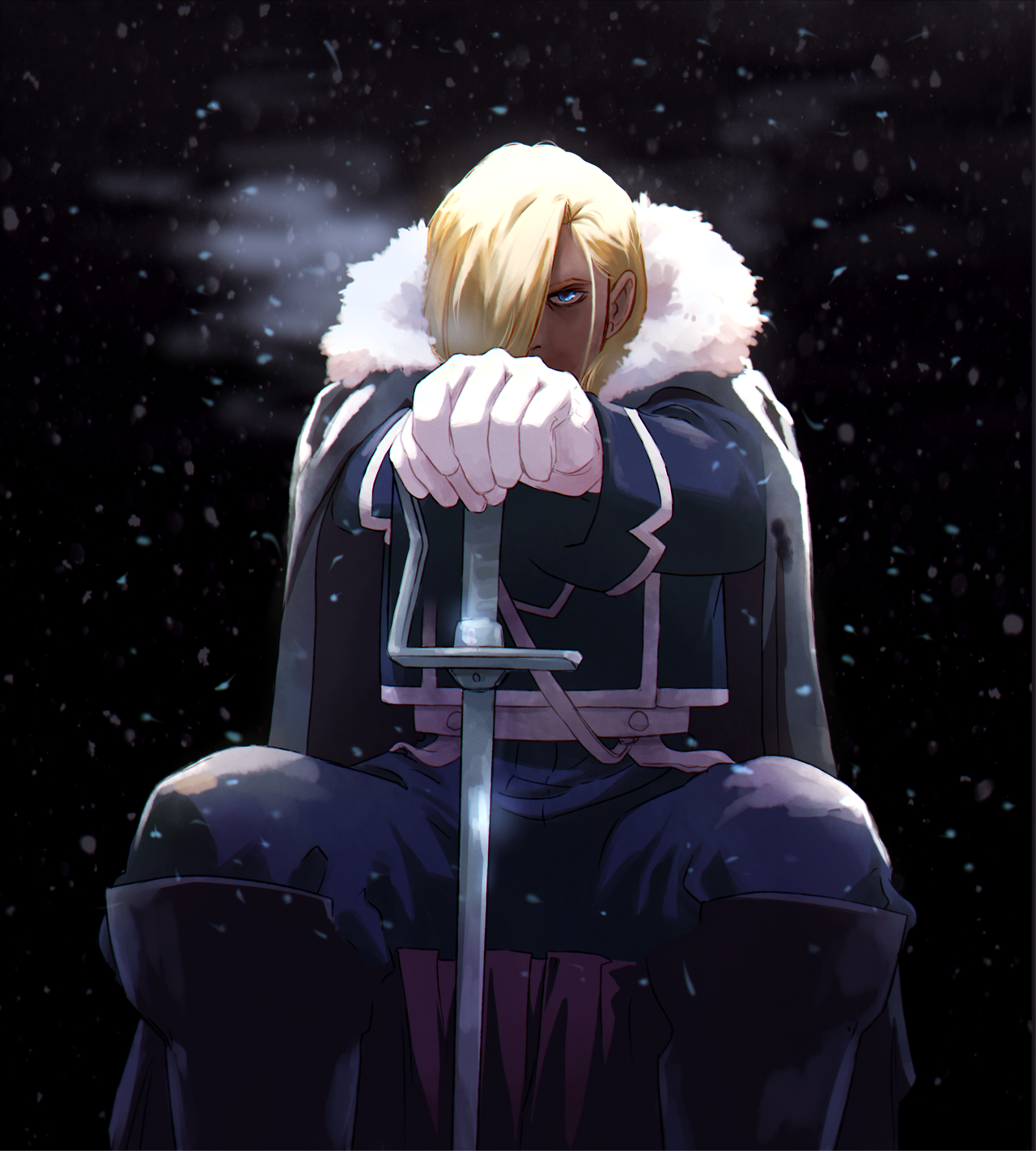 Ice Queen - Anime art, Anime, Fullmetal alchemist, Olivier Mira Armstrong, 