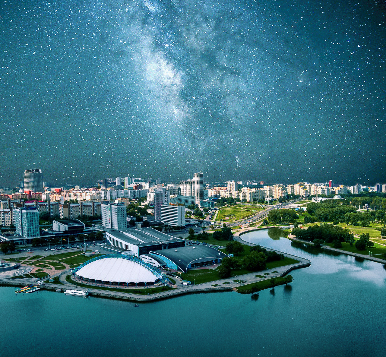 Space Minsk - My, Minsk, Republic of Belarus, Photoshop, Nikon d5100, Space