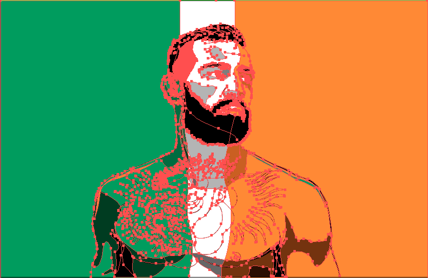 Conor The Notorious McGregor w/Adobe Illustrator & Photoshop - My, Adobe illustrator, Art, Illustrations