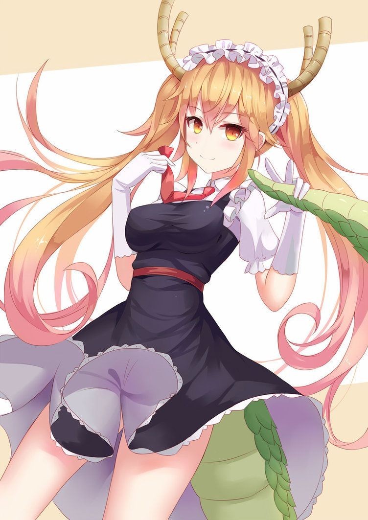 Several anime arts Kobayashi's Maid Dragon - Kobayashi-san chi no maidragon, Kanna kamui, Tooru, Elma, Anime art, Anime, Chibi, Longpost, Lucoa, Chibi