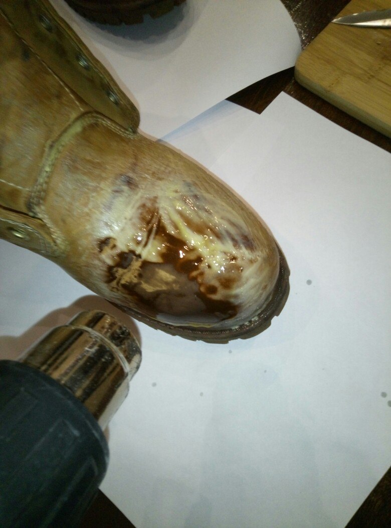 Waxing winter shoes on the example of Chinese Timberland! - My, , Straight arms, , Longpost