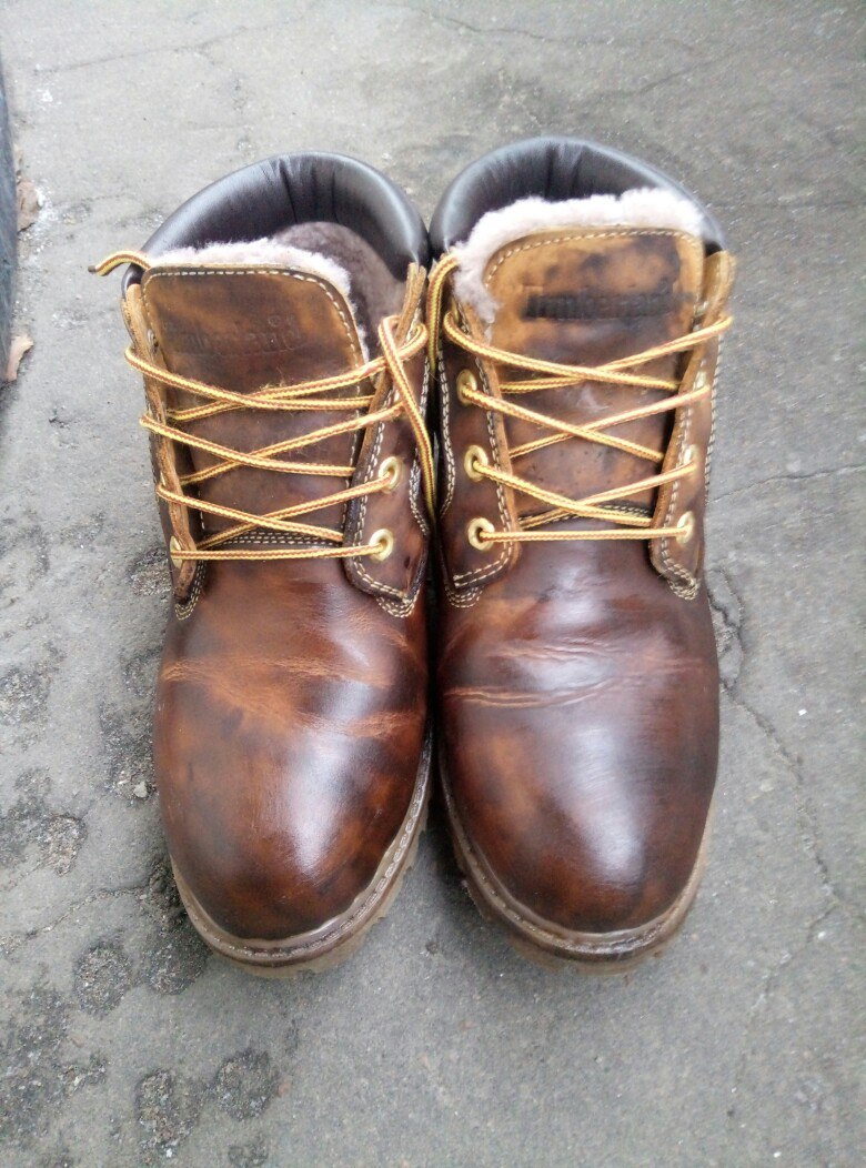 Waxing winter shoes on the example of Chinese Timberland! - My, , Straight arms, , Longpost