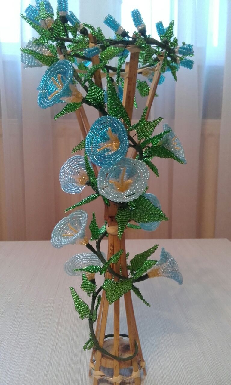 Flowers and trees from beads. - With your own hands, Beading, Beads, Interior Design, Longpost