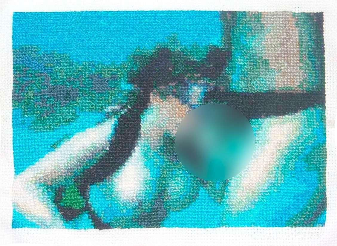 Contemporary art: artist cross-stitches hardcore porn - NSFW, Modern Art, Cross-stitch, Longpost