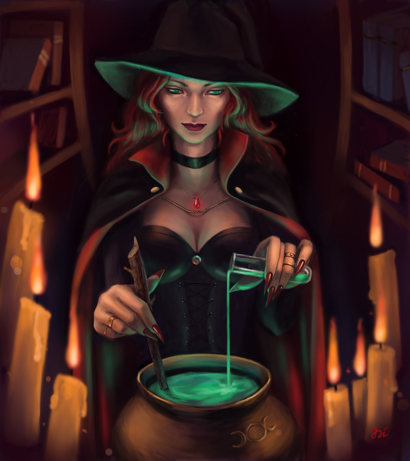 Witch - My, Art, Photoshop, Drawing, Witches, Longpost