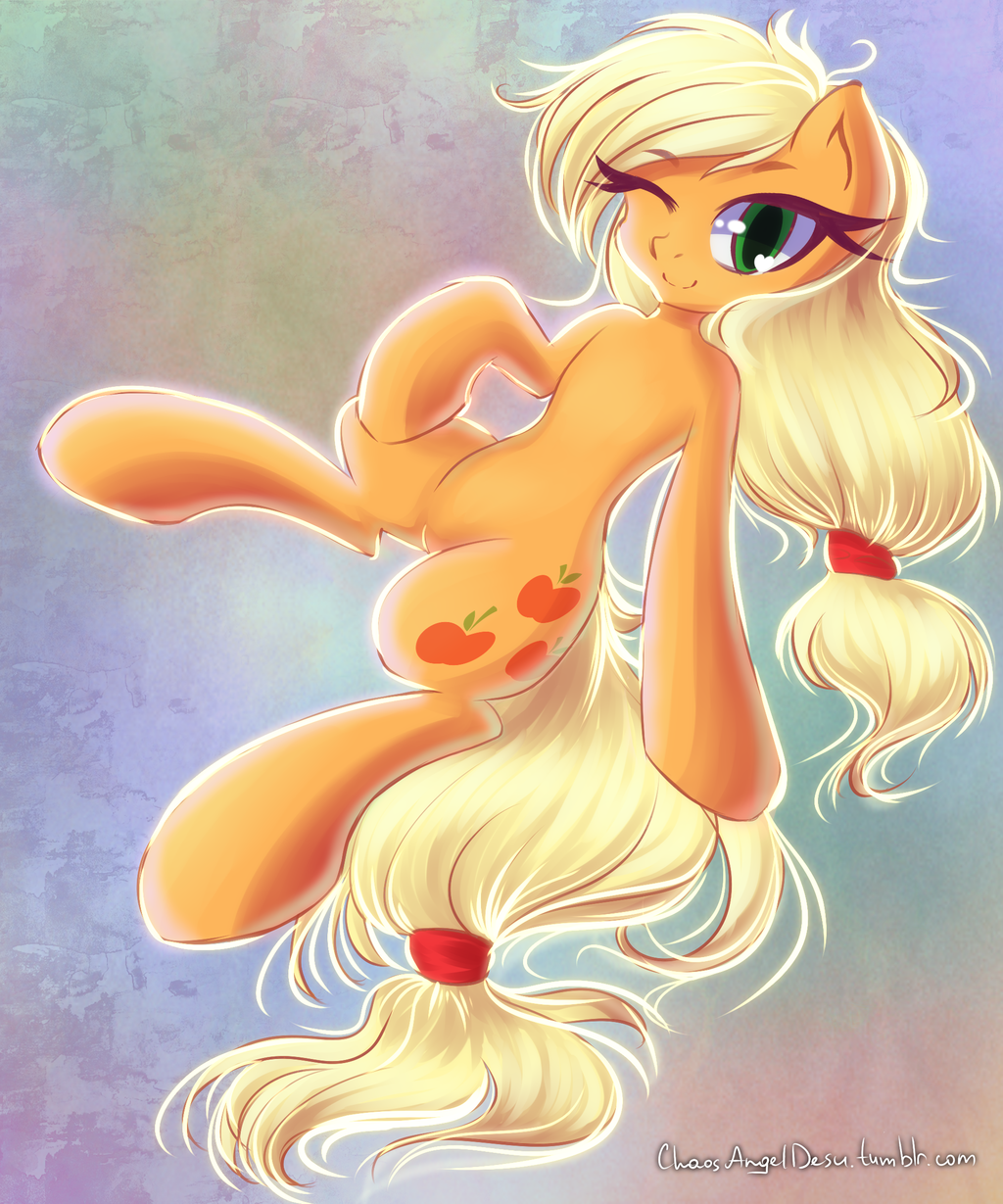 Applejack - My little pony, Applejack, Anthro, Chaosangeldesu