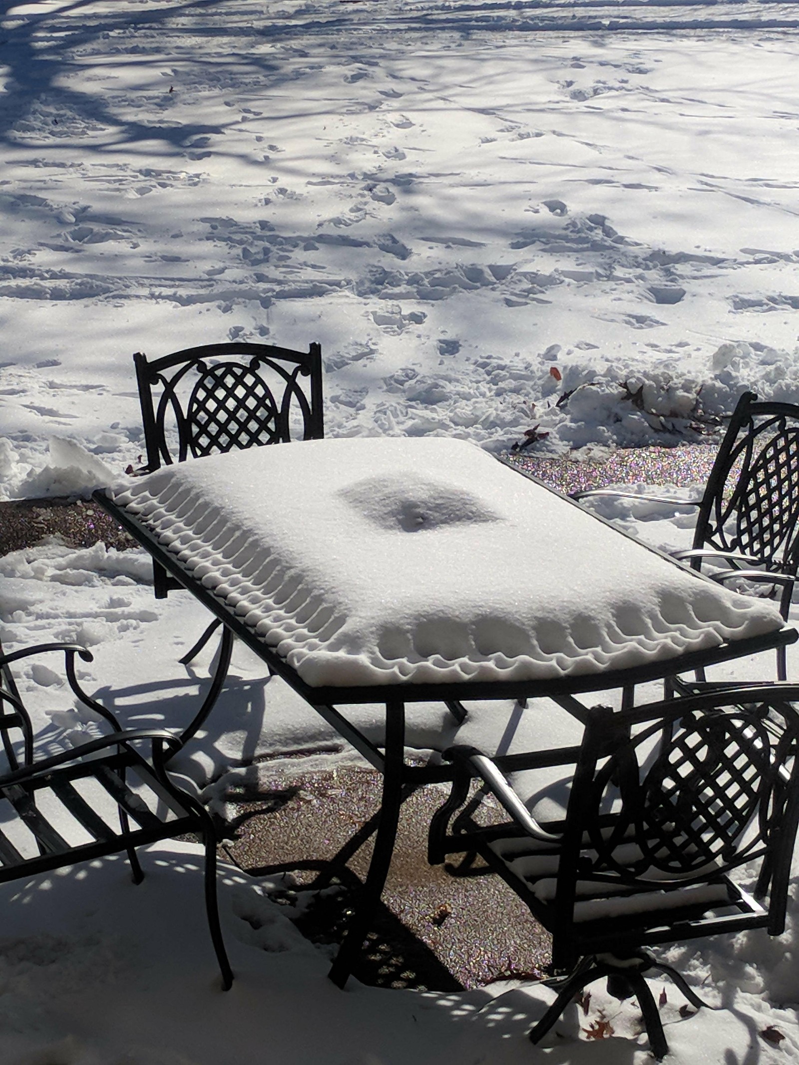 The snow on this table looks like your grandma's cake. - Pie, Grandmother, Reddit, Translation