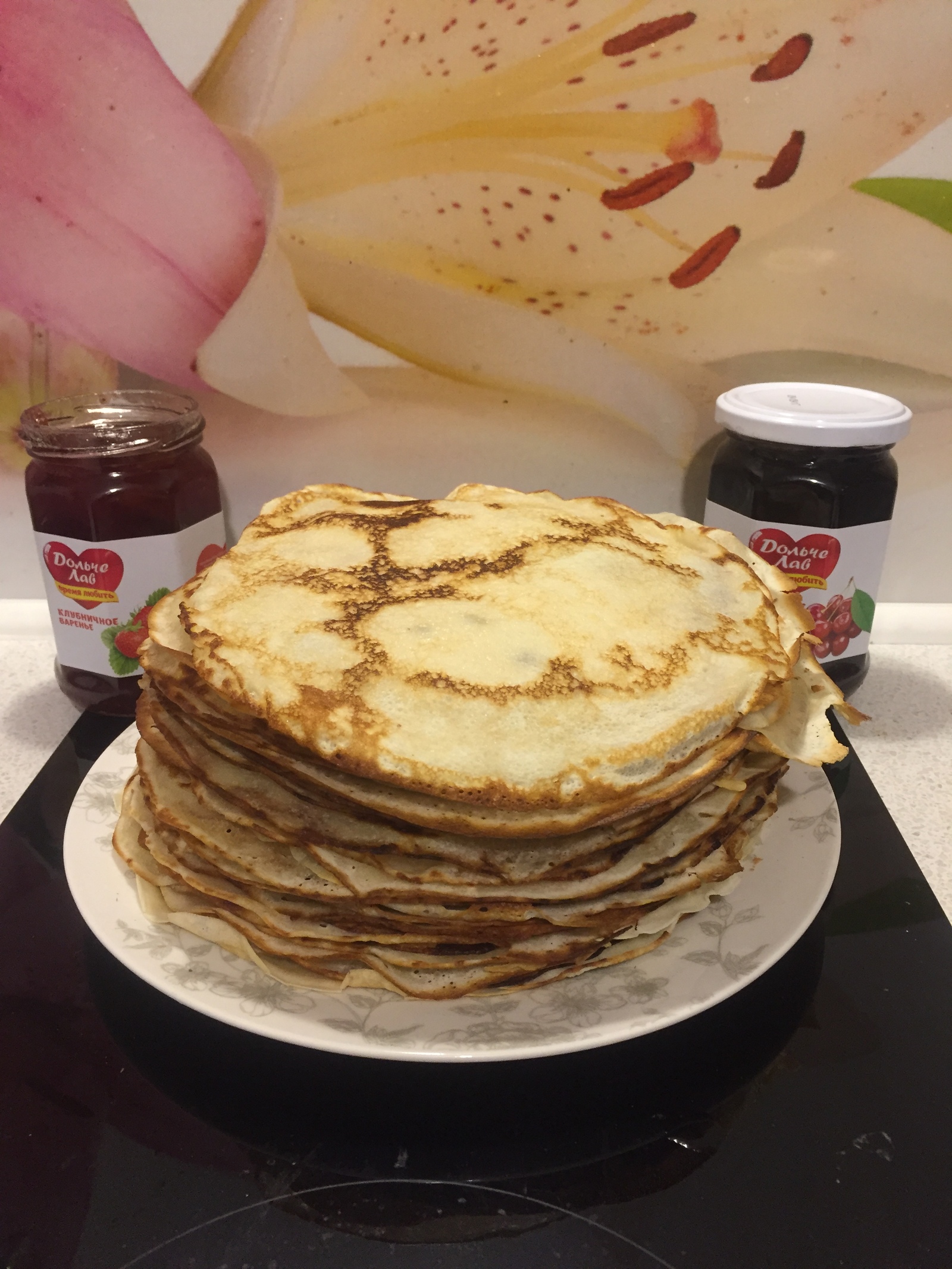 Tasty and healthy - My, Food, Pancakes, Cottage cheese, Sour cream, Its, Yummy, Longpost