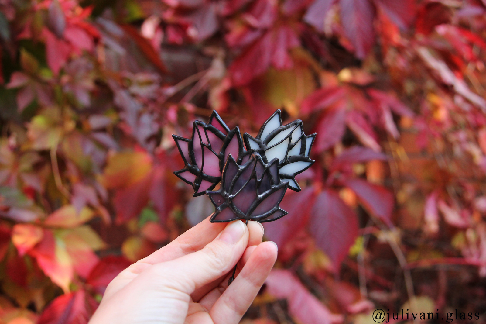 Making a glass flower (process) - My, , Decoration, Longpost, Brooch, Stained glass window by Tiffany, Needlework with process