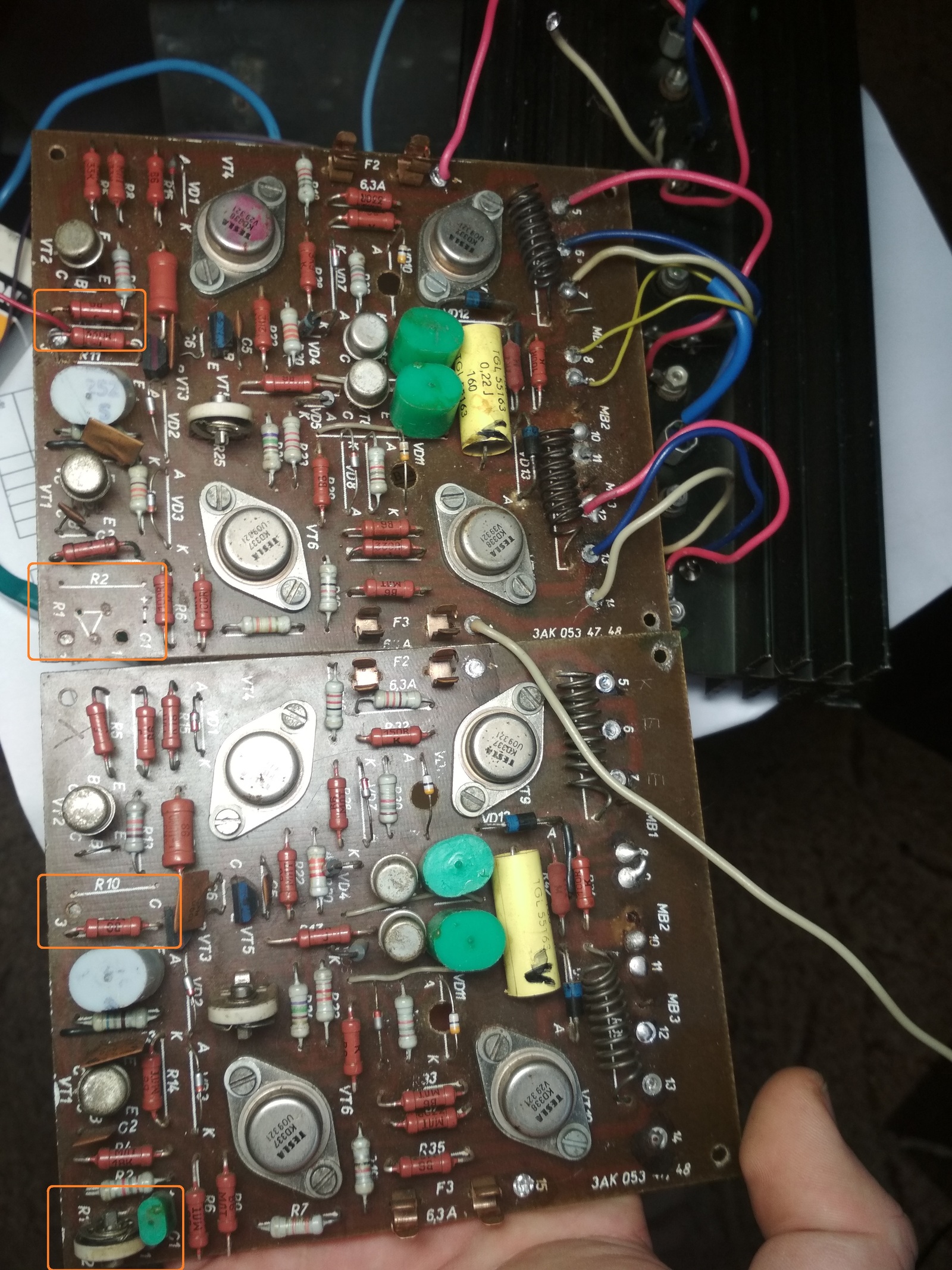 Tesla AZK-195 audio amplifier repair, need help. - My, Repair, Sound amplifier, Repairers Community, Need help with repair, Repair of equipment, Longpost