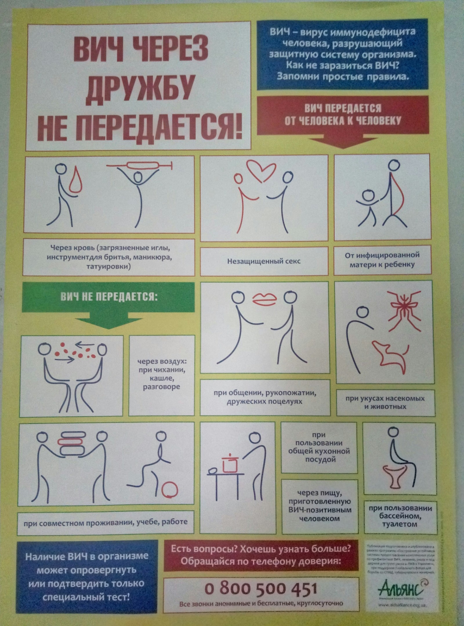 Idiot poster in the clinic - My, Hiv, Polyclinic, Zaporizhzhia