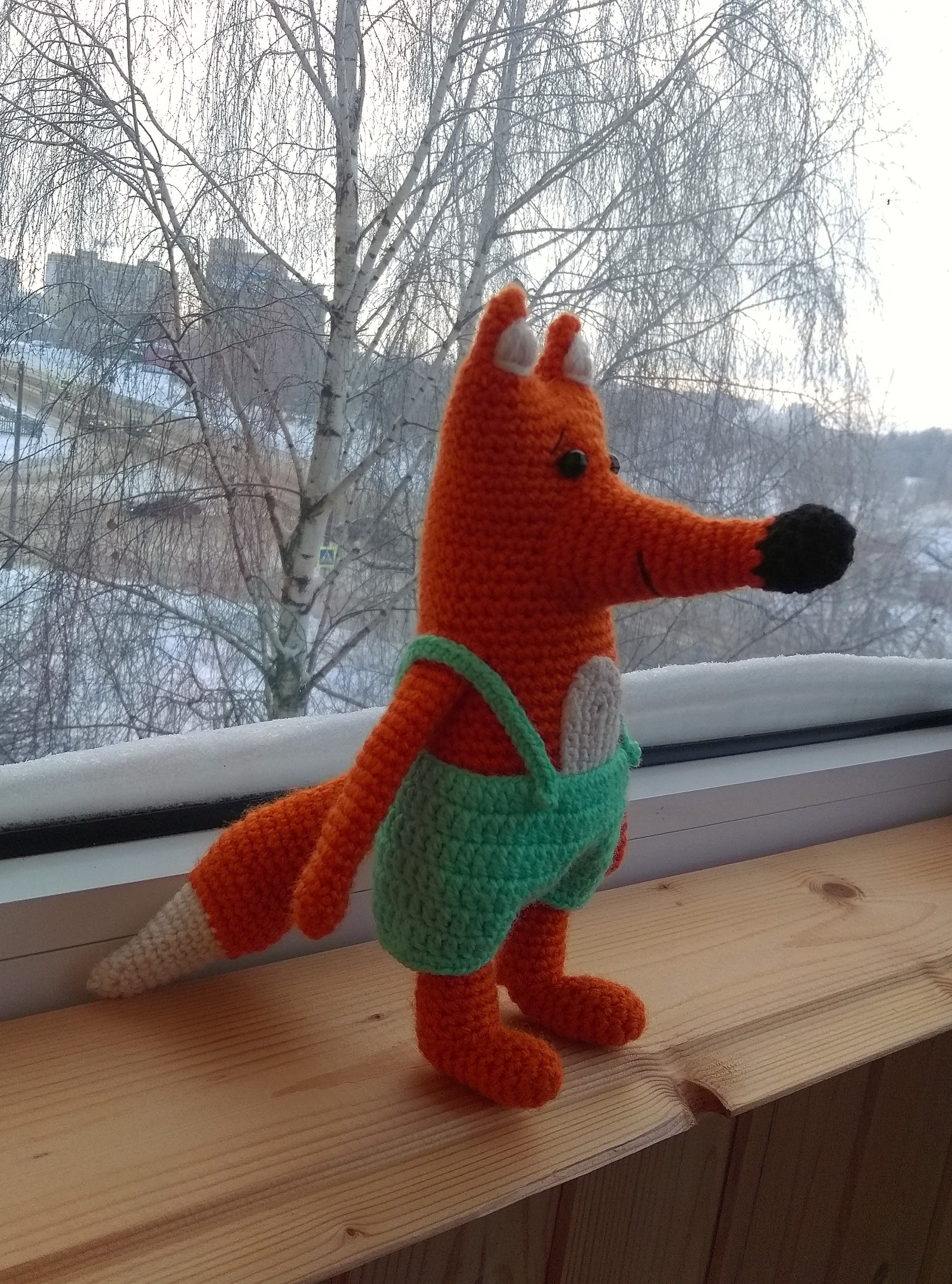 Fox Barberry - My, Long-post, Fox, Author's toy, Knitted toys, Handmade, , Toys, Crochet, Longpost