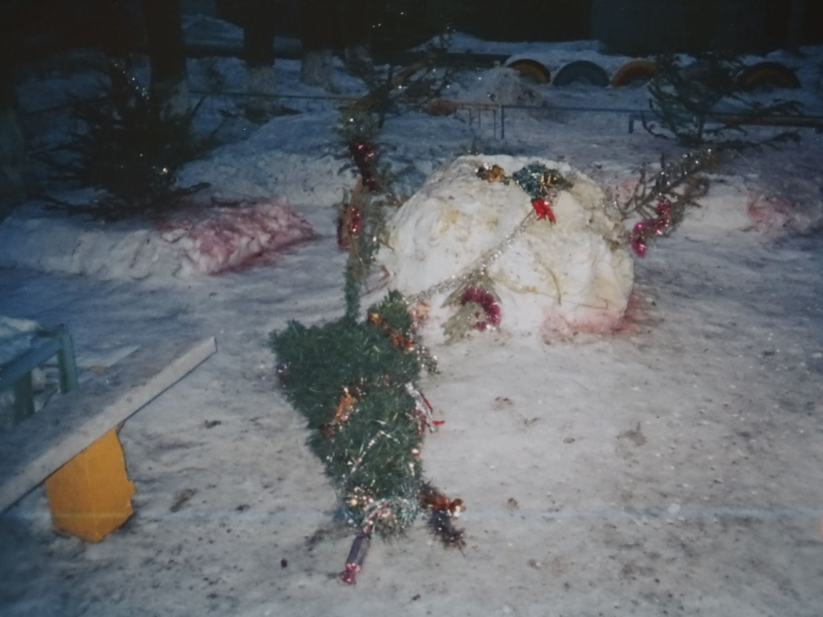 How I landscaped my yard (in winter). Part 3 - My, Дальний Восток, Primorsky Krai, Oktyabrsky District, Pokrovka, Courtyard, Beautification, Winter, , Longpost