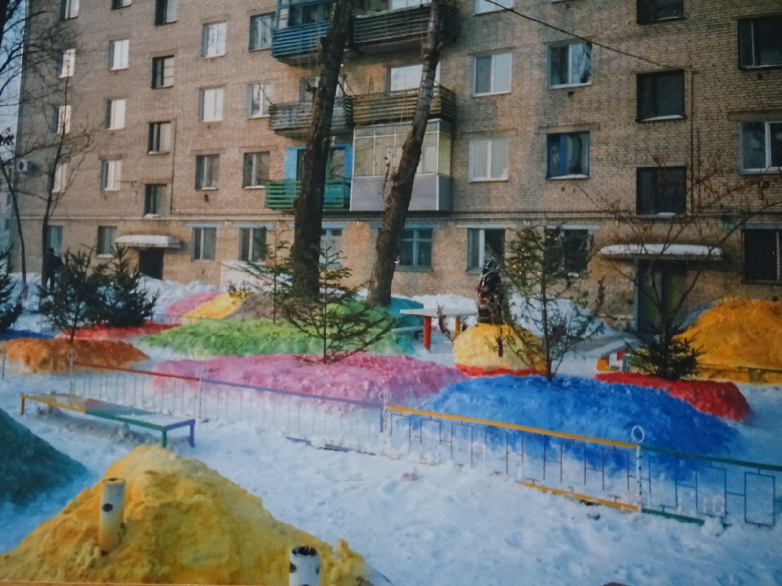 How I landscaped my yard (in winter). Part 3 - My, Дальний Восток, Primorsky Krai, Oktyabrsky District, Pokrovka, Courtyard, Beautification, Winter, , Longpost