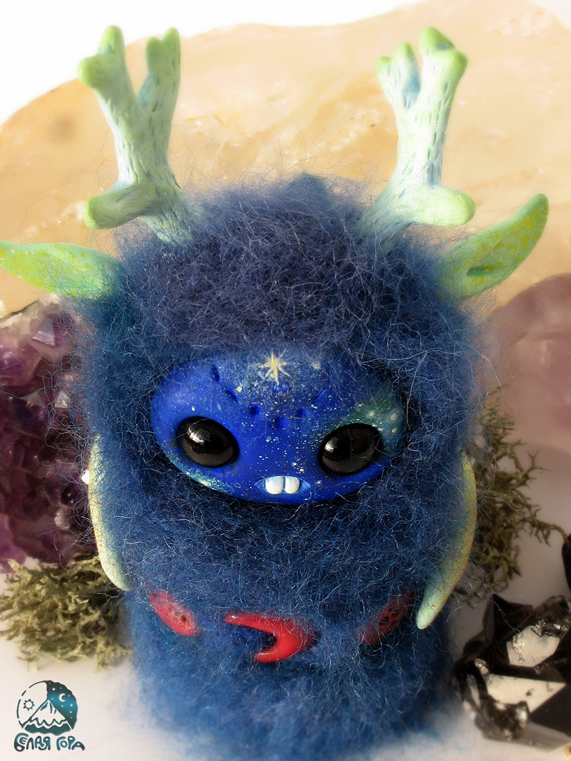 Guardians of the Forest - My, Needlework without process, Dry felting, Polymer clay, Minerals, Longpost