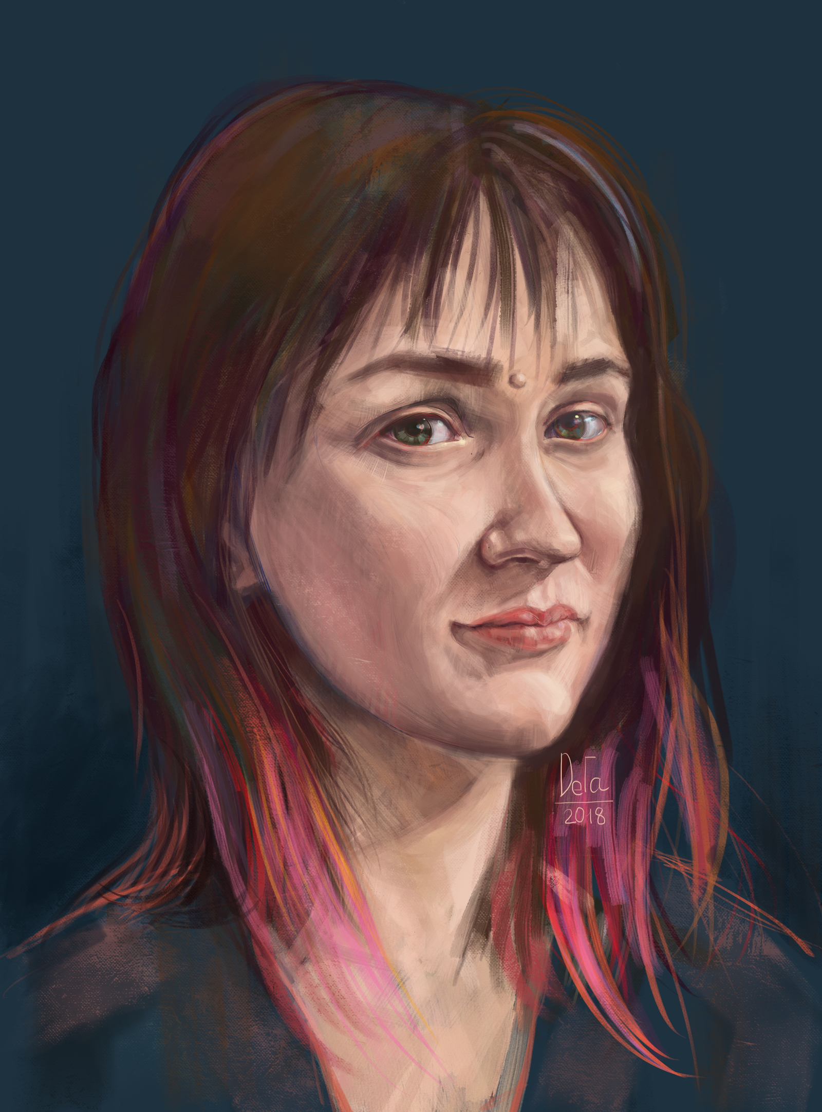 A couple of portraits - My, Drawing, Portrait, Photoshop, Longpost