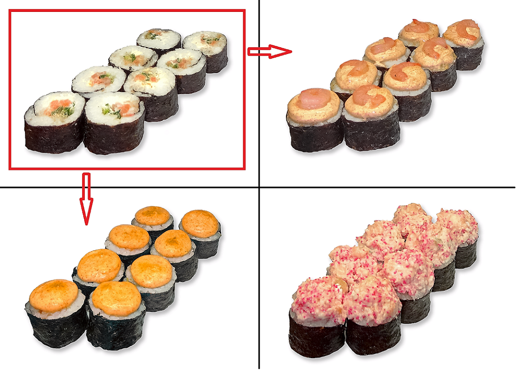 Did the sushi delivery bring something wrong again? - My, Cooking, Sushi, Rolls, Picture with text, Food, Longpost