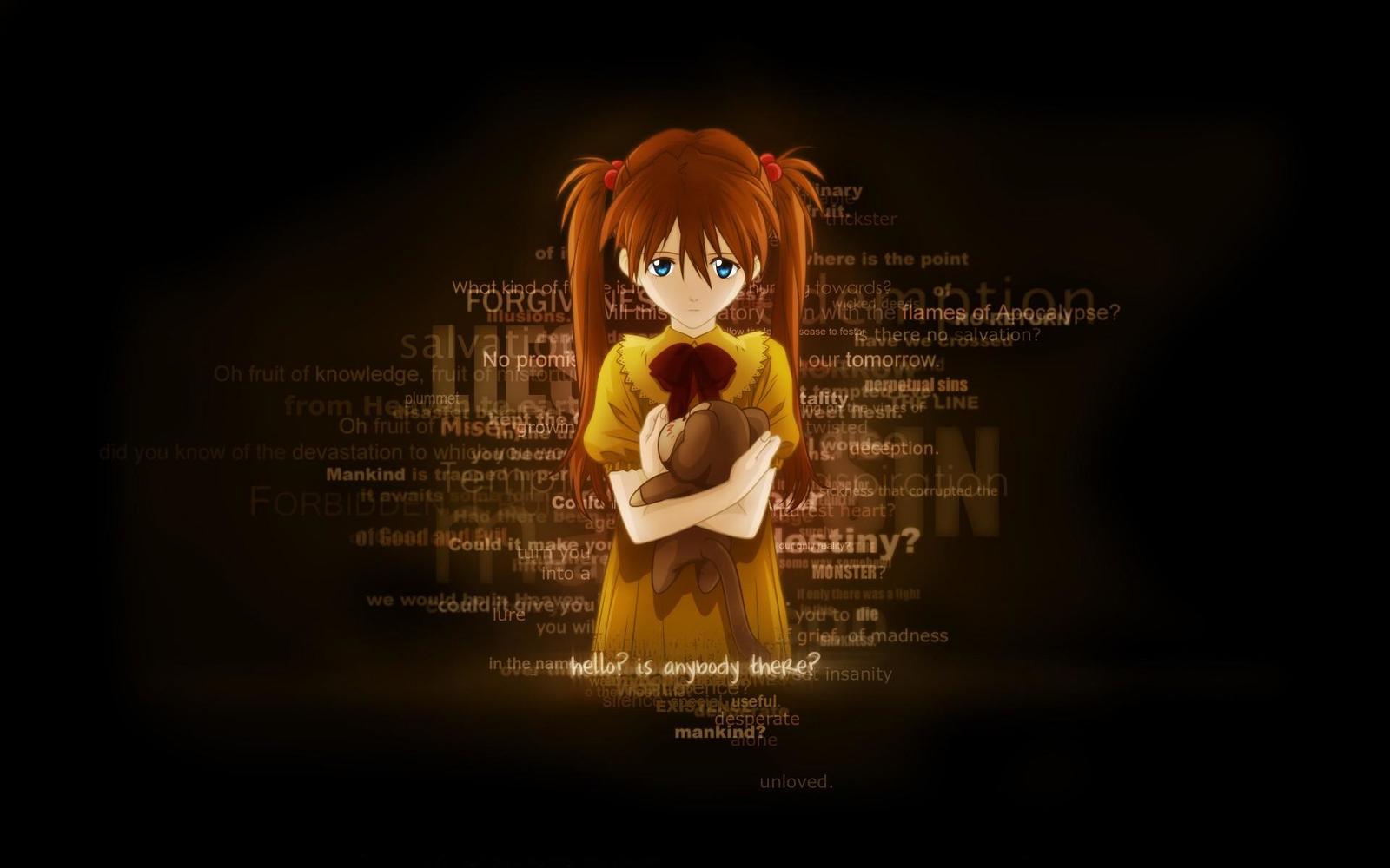 Asuka is lonely - Evangelion, Anime, Asuka langley, Anime art, , Desktop wallpaper