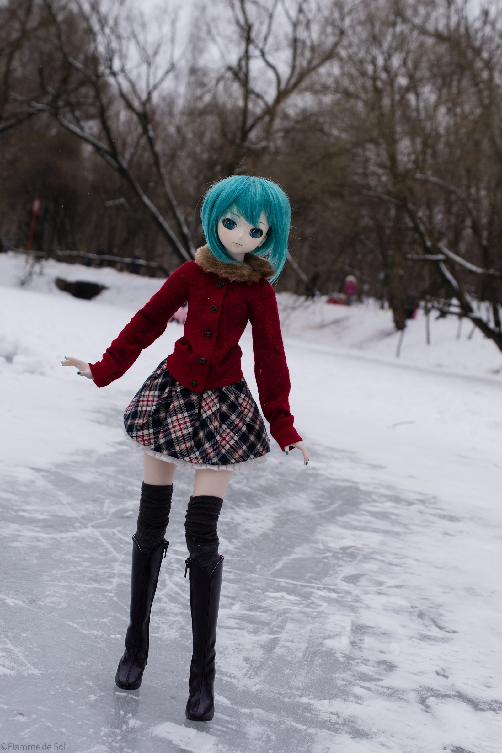 DollfieDream - зимняя Мику - Моё, Dollfiedream, Шарнирная кукла, Hatsune Miku, Аниме, Фотография, Хобби, Длиннопост