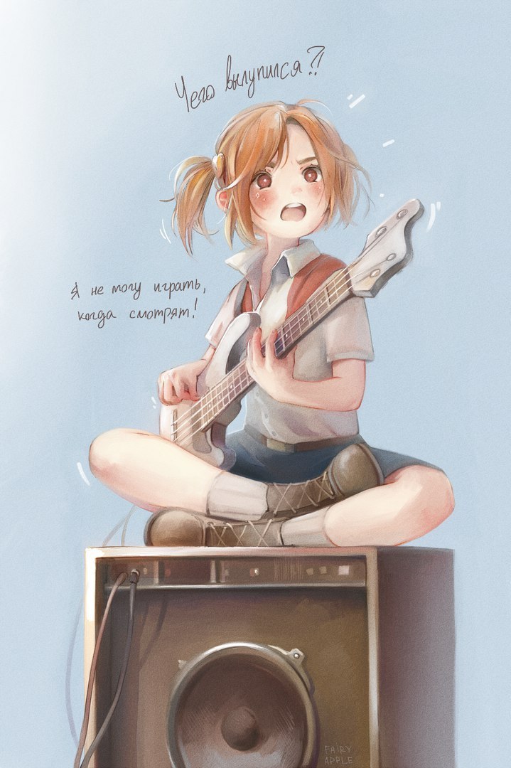 Apple is still brilliant, I think ... - Endless summer, Anime, Not anime, Images, Art, , Milota, Alisa Dvachevskaya