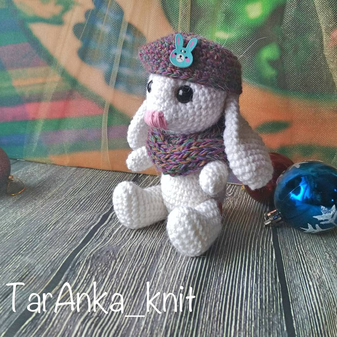 hare - My, Amigurumi, Knitting, Crochet, Knitted toys, Hare, Longpost