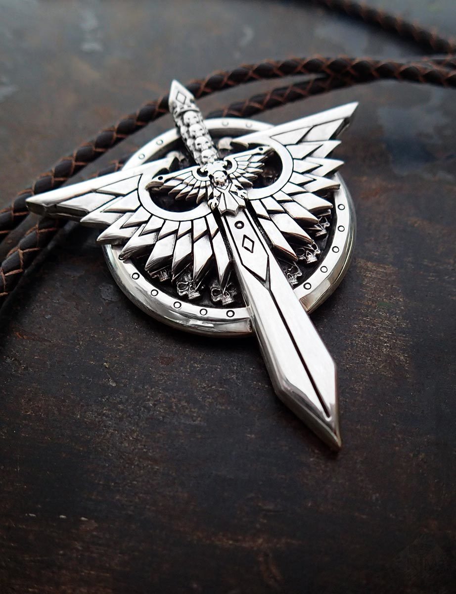 The fallen must repent! - My, Dark Angels, Silver, Longpost, Wh Art, Warhammer 40k, Earrings, Pendant, Warhammer-Crafts