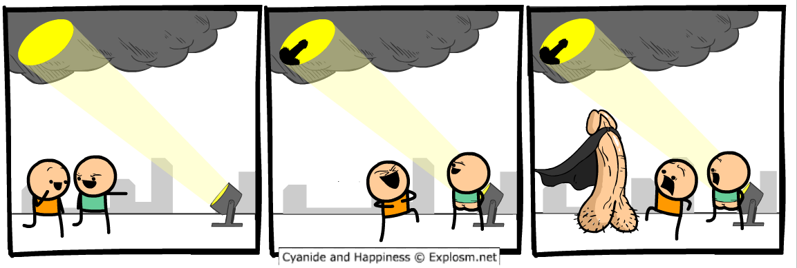 Этому городу нужен новый герой - Cyanide and Happiness, Комиксы, Супергерои