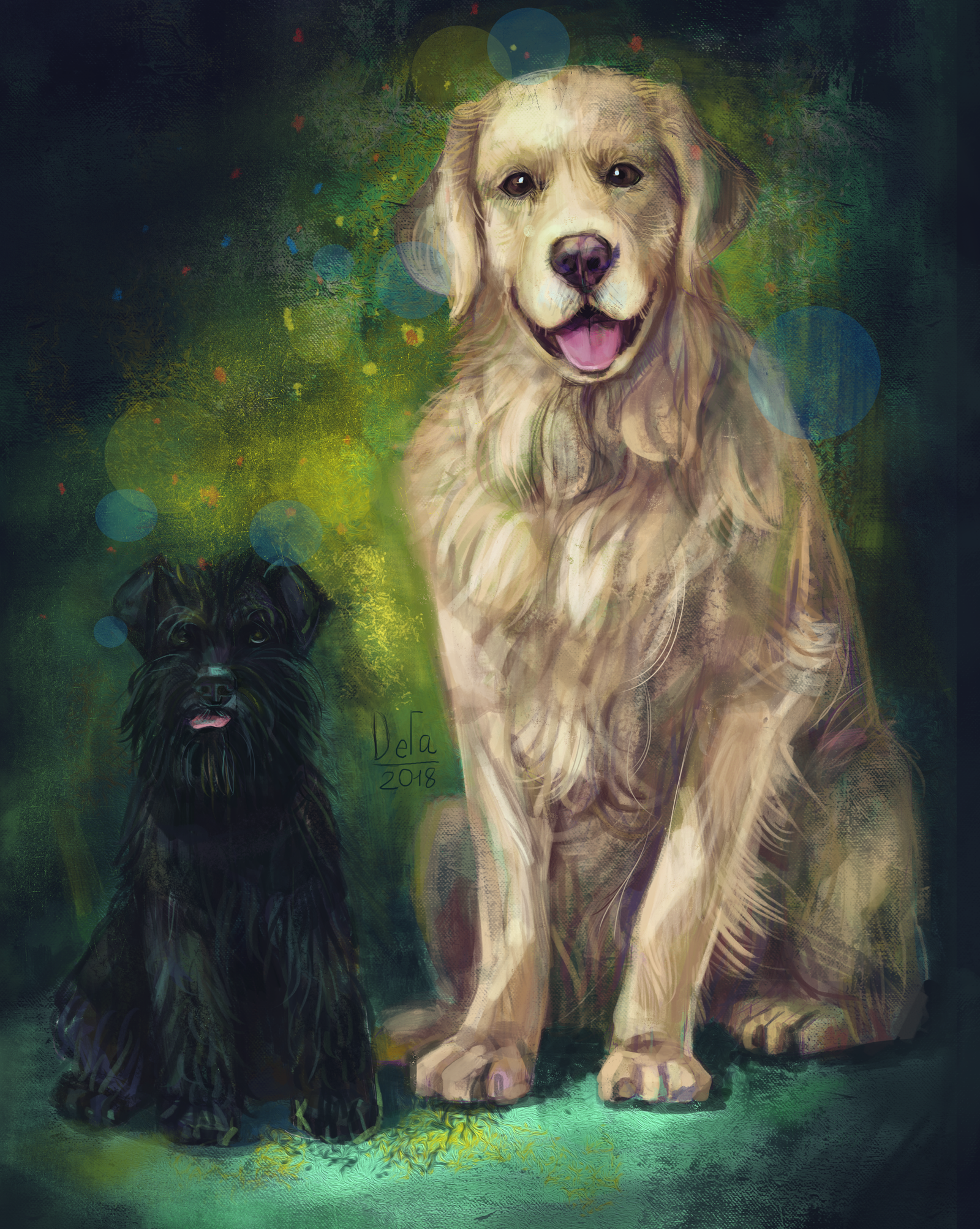 Girlfriends - My, Dog, Drawing, Creation, Photoshop