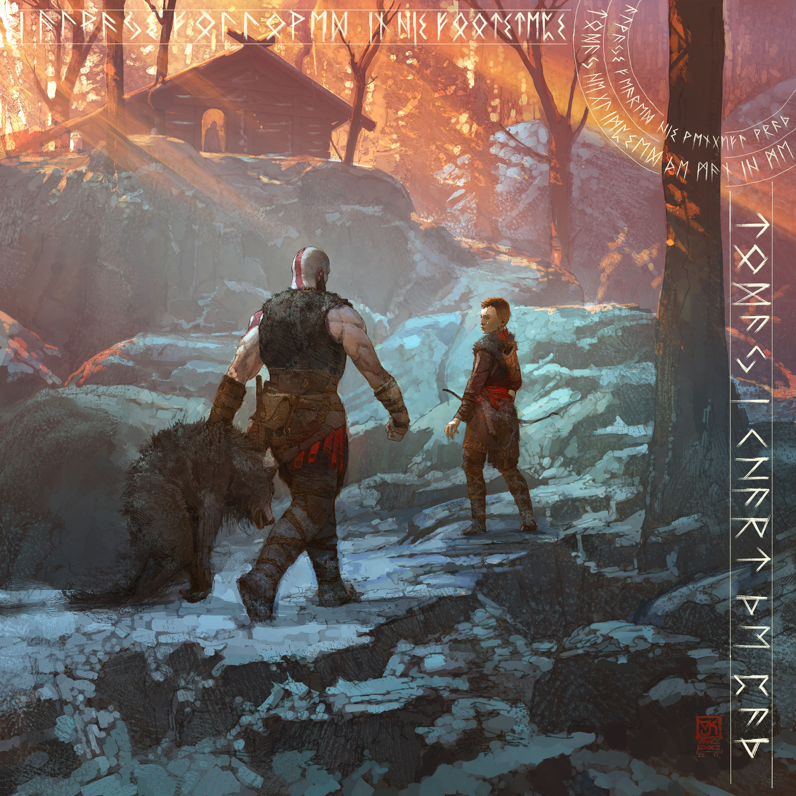 Artwork God of War в высоком разрешении - God of War, Game Art, Длиннопост, Vance Kovacs