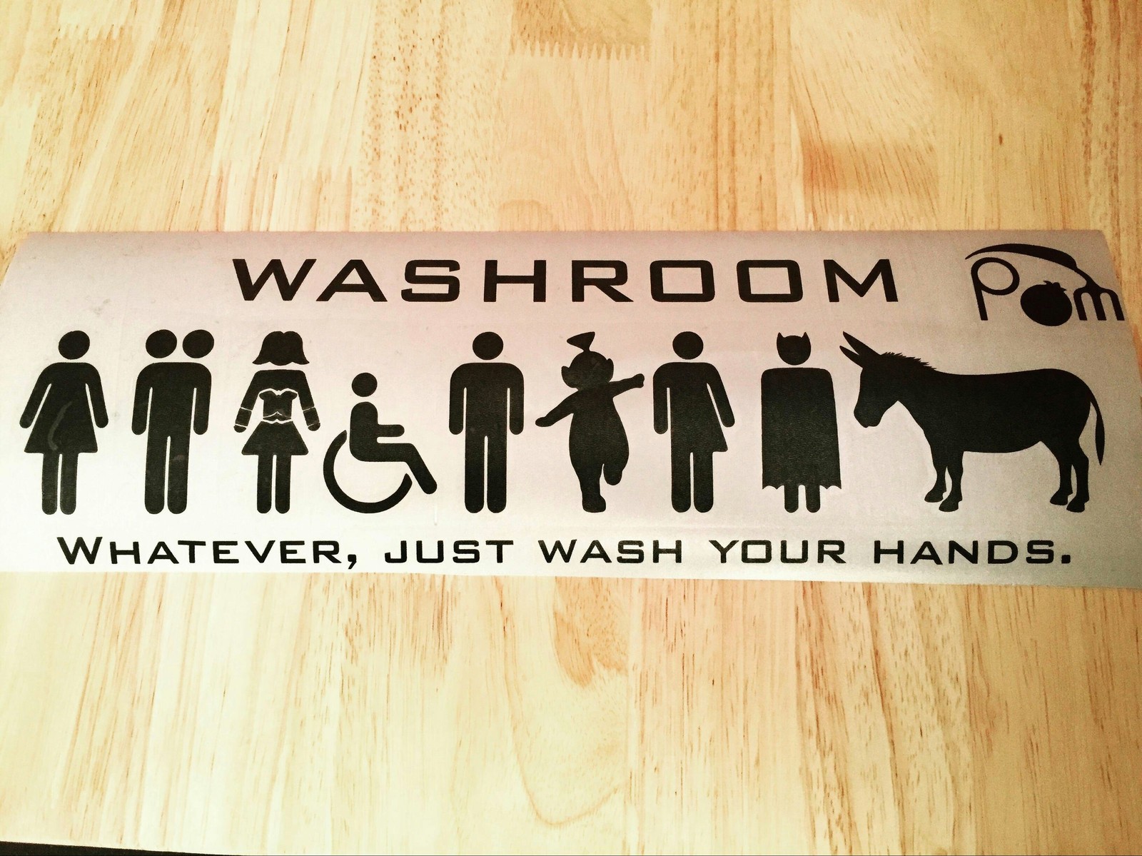 Politically correct restroom, ready to receive any client - Toilet, Political Correctness, Табличка