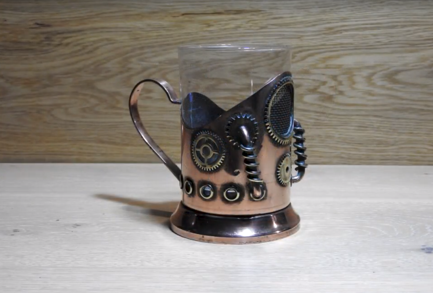 Steampunk coaster - My, Steampunk, , , Cup holder