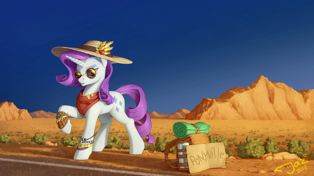 Hitchhiking by 1Jaz - My little pony, Rarity, 1jaz