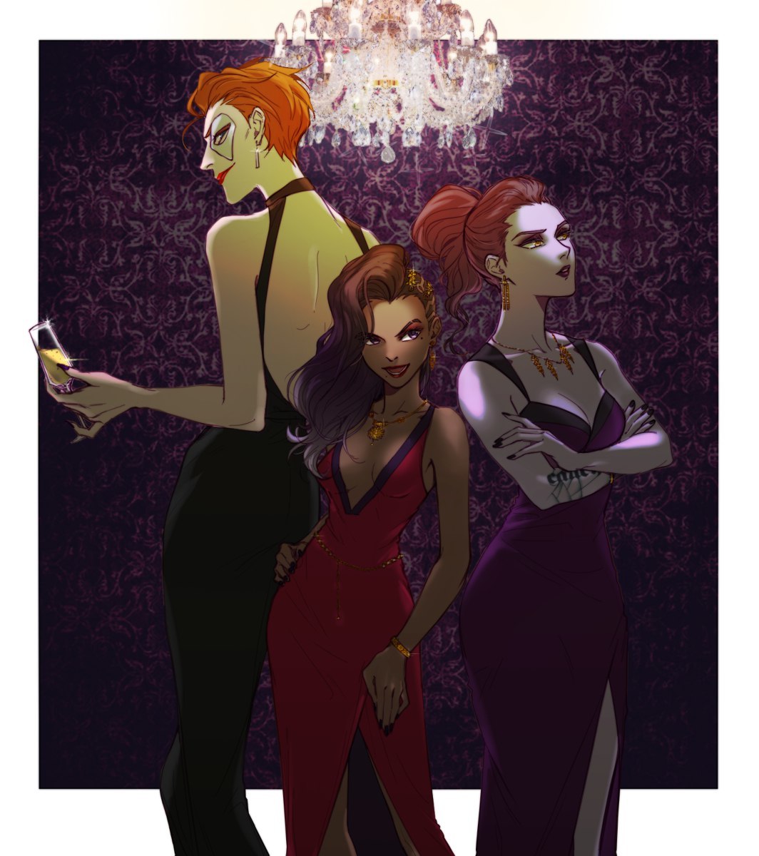 Femme Fatale - Overwatch, Art, Moira, Sombra, Widowmaker