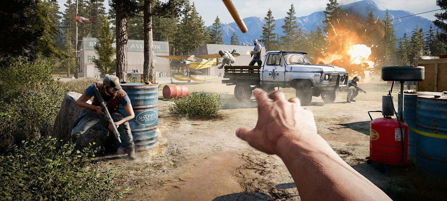 Атака на аванпост в трейлере Far Cry 5 | Пикабу