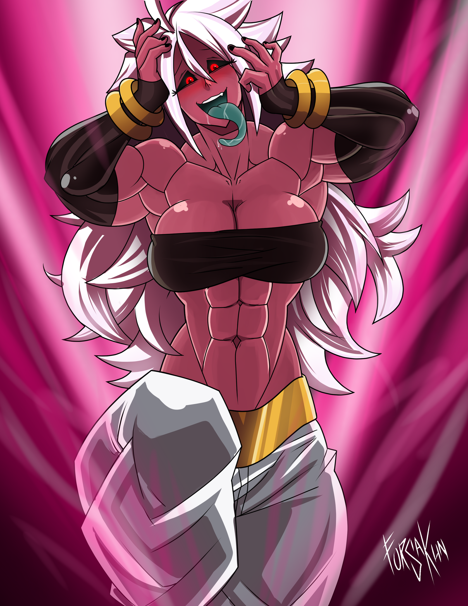 Android 21 - Forsakun, Арт, Крепкая девушка, Сну-Сну, Android 21, Dragon Ball z, Dragon Ball, Anime Art