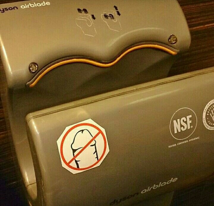 For hands only! - NSFW, A pub, Hand dryer