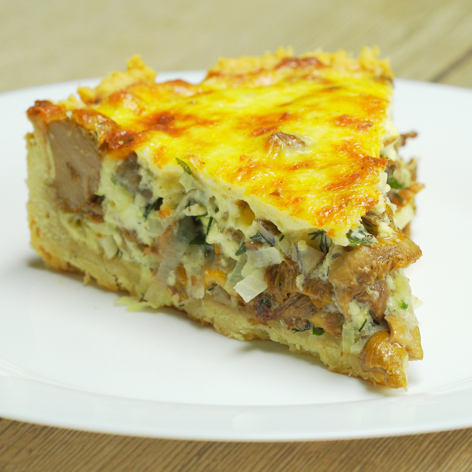 Quiche with mushrooms and cheese. french cuisine - My, Pie, Recipe, Cooking, Yummy, Preparation, Video recipe, Longpost, Video