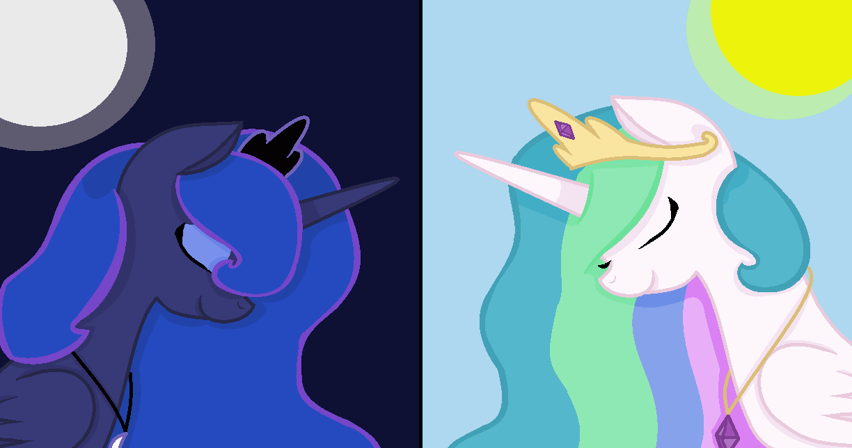 Luna and Celestia - My, My little pony, , Princess luna, Princess celestia