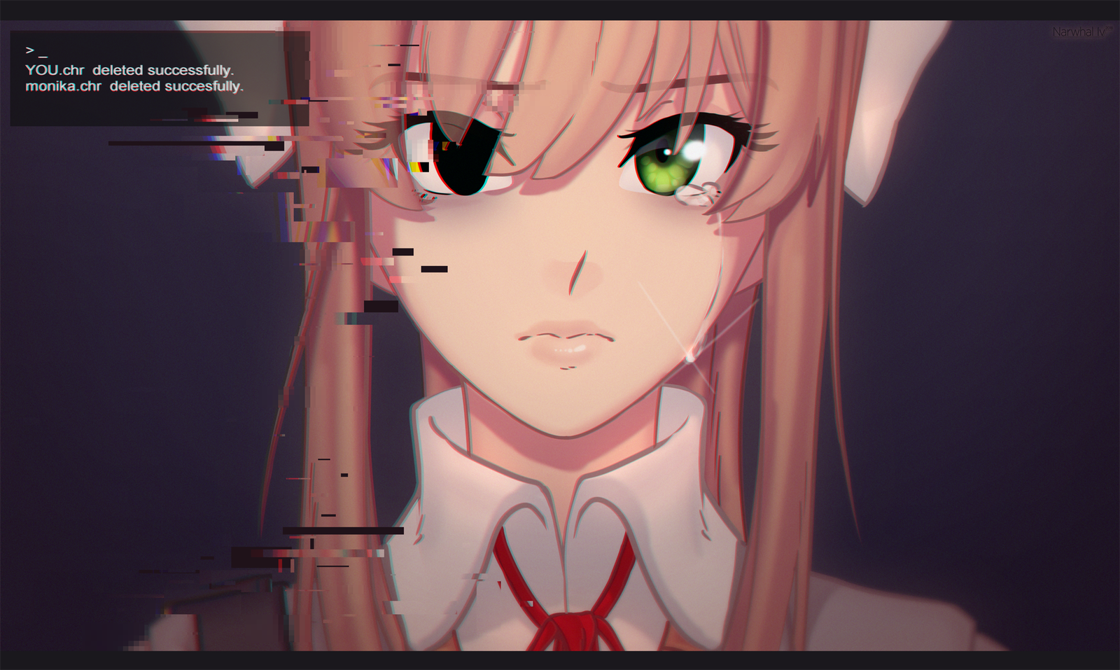 Why don't you visit me? - My, Visual novel, Doki Doki Literature Club, Monika, Just monika, Longpost