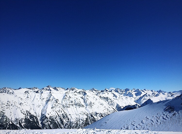 The mountains delight with the weather. Dombay, February 2018 - My, The mountains, Dombay, Caucasus mountains, Longpost