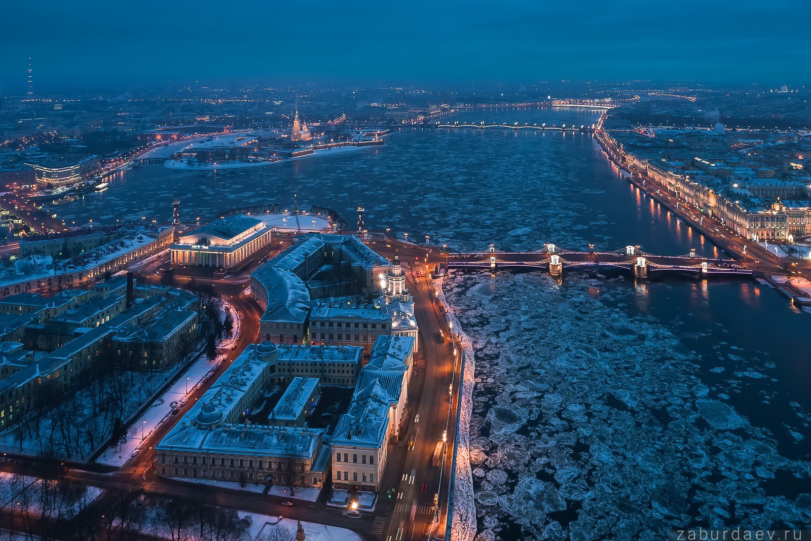 Ночная мгла на город трепетный сошла - Санкт-Петербург, Станислав Забурдаев, Фотография, Квадрокоптер