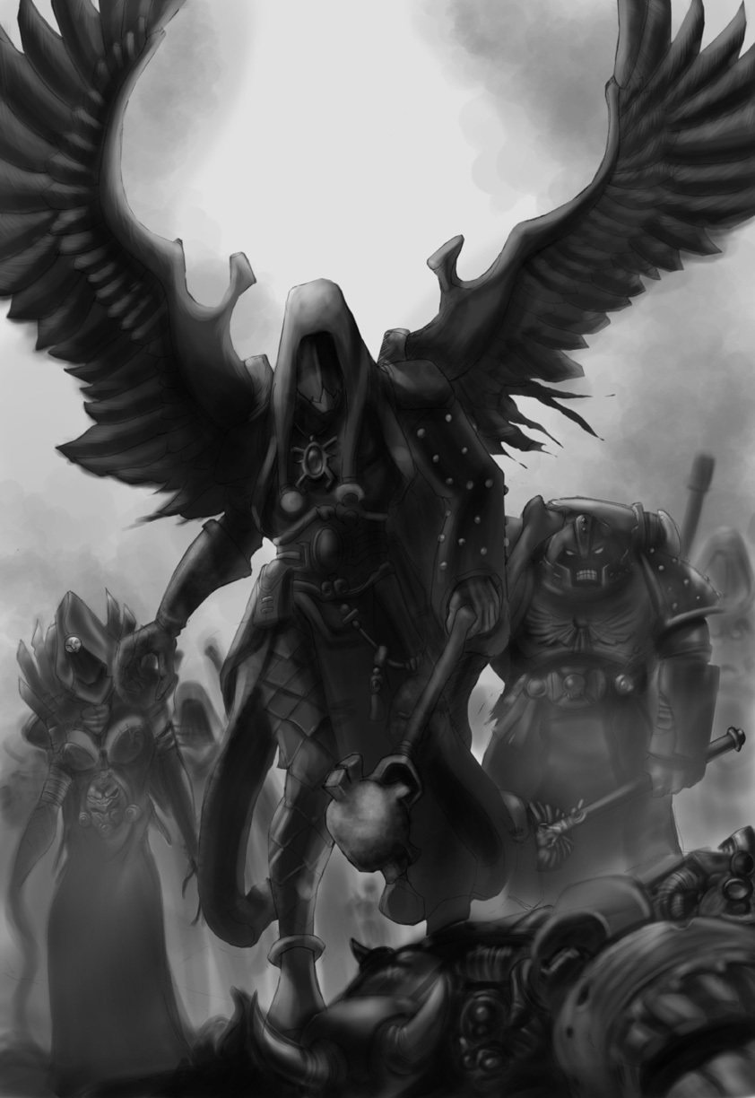 Swooping Hawks - Swooping Hawks, Eldar, Warhammer 40k, Арт, Длиннопост