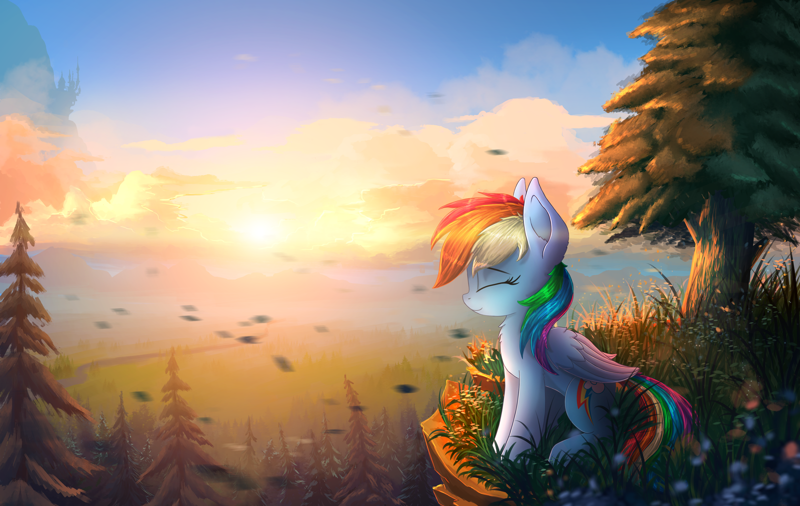 Morning Sunrise
 - My Little Pony, PonyArt, Rainbow Dash, Atlas-66