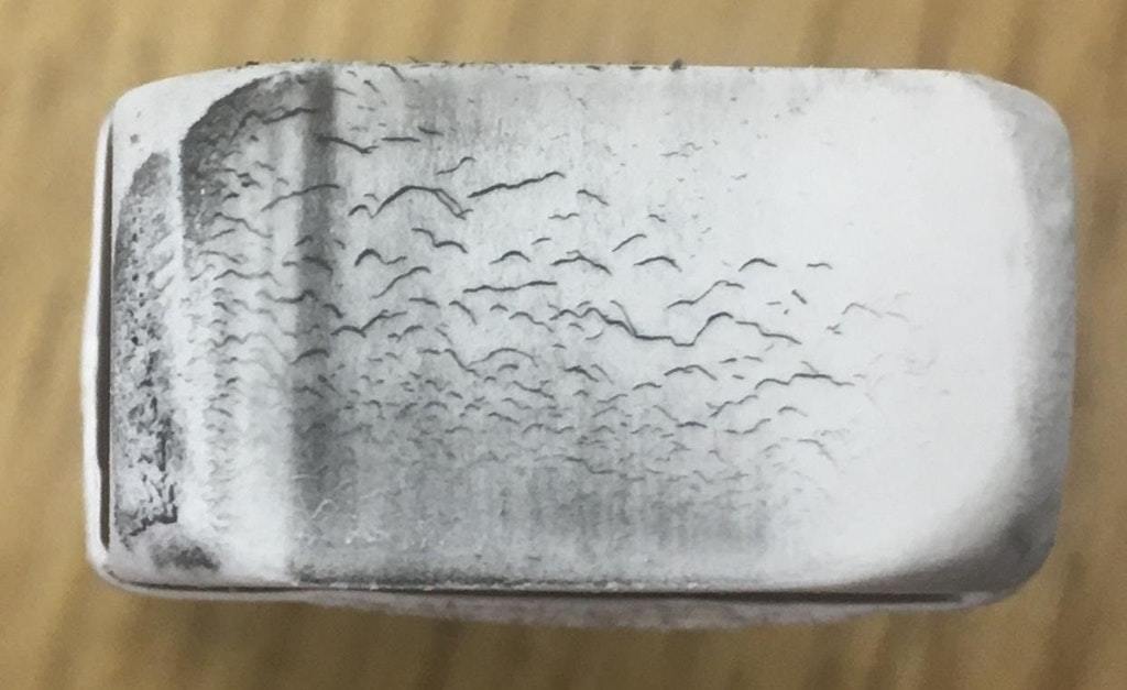 My eraser looks like a painting drawing of a flock of birds. - Eraser, Painting, Drawing, Reddit