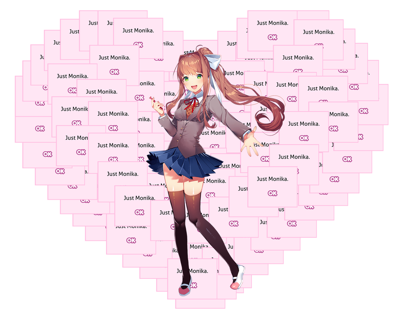 Как вам? - Моё, Doki Doki Literature Club, Monika, Just monika, Картинки