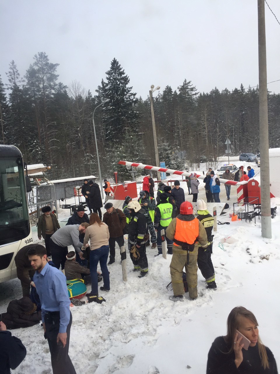 Road trap. - Crash, Russian Railways, Bus, Road accident, Railroad crossing, Longpost