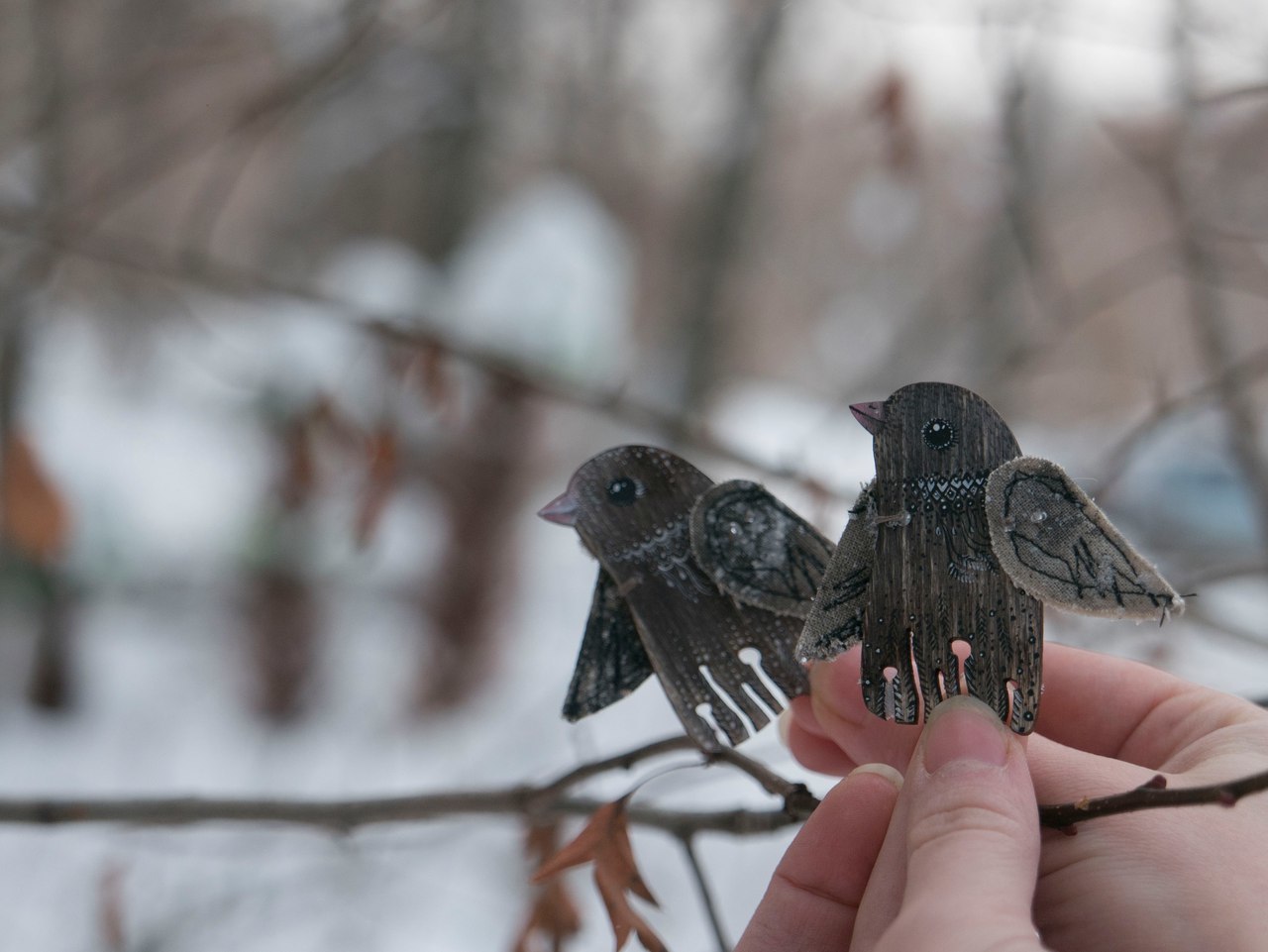 Sparrow - My, Brooch, Birds, Creation